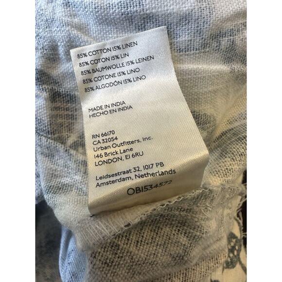 NWT Anthropologie x Pilcro Printed Puff Sleeve Dress Cotton Linen Blend Small - Picture 15 of 16